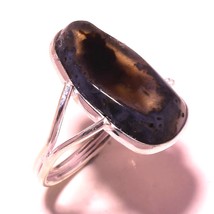 Black Botswana Agate Gemstone Handmade Good Friday Gift Ring Jewelry 9" SA 3984 - £3.18 GBP