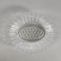 Anchor Hocking Pickle Dish Vintage Pressed Glass with Elegant Loops and Diamond - £8.59 GBP
