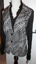 Alberto Makali Tweed And Stretch Jersey Jacket NWT$175 Misses Size L - £19.95 GBP