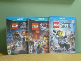 Wii U Lot Of 3 Lego Jurassic World, Lego City Undercover &amp; Lego Movie Video Game - £19.74 GBP