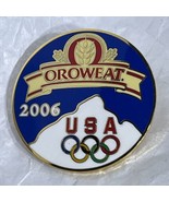 Oroweat 2006 Torino Olympics Logo USA Olympic Skiing Rings Lapel Hat Pin - £5.93 GBP