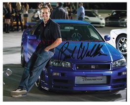 PAUL WALKER THE FAST AND FURIOUS AUTOGRAPHED AUTOGRAPH 8x10 RP PHOTO BLU... - $19.99