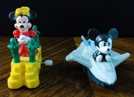 Disney McDonalds Mickey Mouse Space Runaway Railway &amp; Burger King Minnie Wind Up - £3.72 GBP