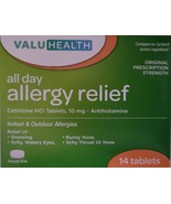 All Day Allergy Relief Indoor Outdoor 10mg Cetirizine 14 Tablets/Pk - $3.46