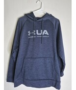 Under Armour Hoodie Mens Medium Blue Gray Storm Sweatshirt Loose Coldgear - $270.51 MXN