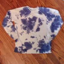 Hanna Andersson Sweatshirt Blue White Girls Size 10 Tie Dye - $25.19
