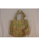 Adult Women&#39;s Maggi B Green Pink Floral Pattern Shoulder Bag Purse 32839 - $20.49