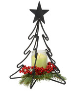 3D CHRISTMAS TREE Large Wrought Iron Candle Stand Holiday Decor USA HAND... - £38.48 GBP