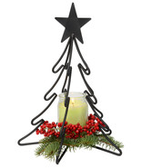 3D CHRISTMAS TREE Large Wrought Iron Candle Stand Holiday Decor USA HAND... - $753.35 MXN