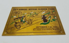 24th Annual Revival Glidden Tour September 1969 Gatlinburg Tenn Car Plaq... - $39.09