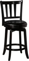 Hillsdale Presque Isle Swivel Stool, Counter Height, Black - £74.74 GBP