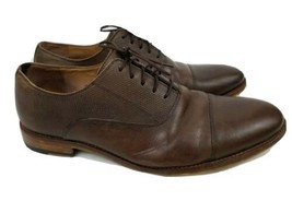 Warfield &amp; Grand Brown Leather Oxford Men&#39;s Cap Toe Shoes Size 9 - £24.27 GBP