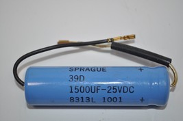 NOS Sprague 39D 1500uF 25VDC 8313L 1001 Axial Electrolytic Capacitor Cri... - $19.79
