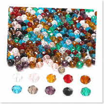 1000pcs 6mm Sparkling Crystal Rondelle Beads - Briolette Spacer Beads in... - $24.74