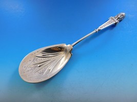 Bust by Albert Coles Sterling Silver Berry Spoon Brite-Cut 9 1/2&quot; Figural - $1,295.91