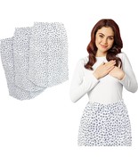 3 Pack Cotton Patient Skirts Hospital, White with Dark Blue Swallow 100%... - $19.99