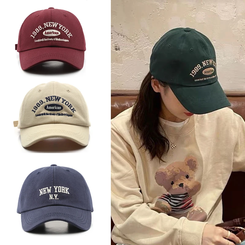 Casual Men and Woman&#39;s Baseball Caps Embroidered 1989 New York American Cotton - £13.76 GBP