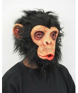 Monkey Halloween Mask Ape Gorilla realistic with hair Adult - $31.54 CAD
