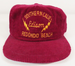 VTG Southern California Edison Redondo Beach SCE Corduroy Trucker Snapback Hat - £23.61 GBP