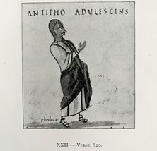 Phormio Of Terence Vatican Miniatures Print 1894 Victorian Verse 820 DWFF12 - $14.01 CAD