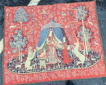 Point de L&#39;halluin Tapestry French 53x43 in The lady and the Unicorn JP ... - $272.25