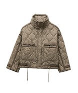  2023 Autumn Winter Women Parka Coats Oversized Stand Collar Drawstring ... - €139,38 EUR
