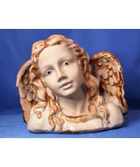 7.5  Angel with Wings bust with soft eyes in heavy stone - $31.98