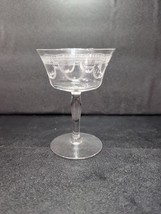 Fostoria Sherman Champagne Tall Sherbet Crystal Antique Needle Etch 5&quot; High - $17.82