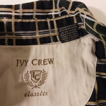 Ivy Crew Classics Mens Cotton Black & Yellow Plaid Button-Down Collar Shirt Sz L image 3