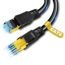 Ethernet Cable 100ft Cat 8 Outdoor Indoor High Speed 40Gbps 2000MHz Inte... - $73.66