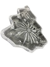 Vintage Christmas Crystal Mikasa Glass Christmas Tree Candy Dish Poinsettia - $14.76