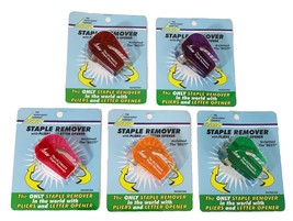 LOT OF 4 Ultimate Erkie Staple Remover Letter Opener Red Orange Pink - $8.99