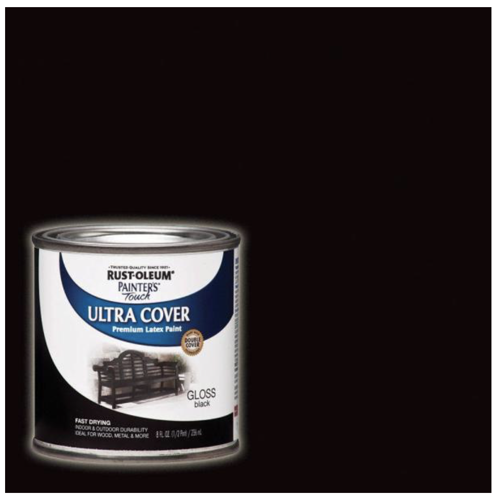 Rust-Oleum Painter's Touch Gloss Black General Purpose Oil-Based Paint, 1/2 Pint - $12.69