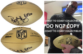 Bryant Young San Francisco 49ers Notre Dame signed Gold football COA pro... - $197.99