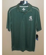 Colosseum Mens Medium Michigan State Spartans NCAA Green Short Sleeve Po... - £15.49 GBP
