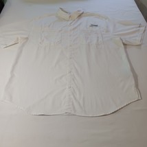 Columbia Men&#39;s Shirt PFG FM7266 Vented Fishing Short Sleeve White XL Che... - $15.24