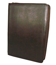 Time Systems Vintage Brown Leather Planner Organizer Calendar Zip Close ... - $26.92