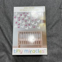 Infant Girls Tiny Miracles Baby Pink &amp; White Butterfly Wall Decorations ... - $185.70 MXN
