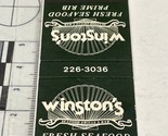 Vintage Matchbook Cover Winston’s Seafood Grill &amp; Bar Fort Collins  gmg ... - $12.38