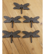 5 Dragonfly Wall Decor Mountable Garden Decor Kitchen Cast Iron Rustic P... - $39.33 CAD