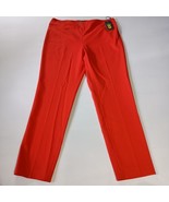 Vince Camuto Women&#39;s Ankle Pants Size 10 Orange/Red Side Zipper Business... - $300.17 MXN