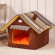 New Fashion Striped Removable Cover Mat Dog House Dog Beds For Small Medium Dogs - £30.20 GBP+