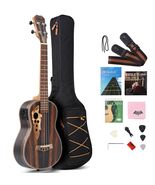 Batking 30 Inch All Blackwood Baritone Acoustic Electric Ukulele/Truss R... - $111.38