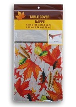 Greenbrier Autumn Harvest Plastic Tablecover - 54 x 108 Inches (Leaves) - £5.41 GBP