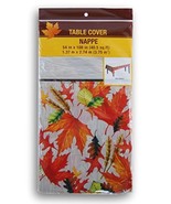 Greenbrier Autumn Harvest Plastic Tablecover - 54 x 108 Inches (Leaves) - £5.51 GBP
