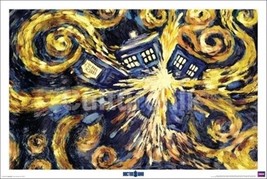 Doctor Who TV Series Exploding Tardis 24 x 36 Poster Van Gogh Art, NEW ROLLED - £9.30 GBP