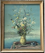 Framed Artist HILDING WERNER Print Poster Floral Botanical Still Life La... - £190.64 GBP