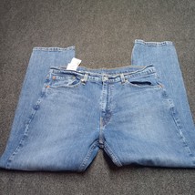 Levi Jeans Men 36x30 Blue 505 Regular Fit Straight Leg Casual  Denim Pants - £18.10 GBP