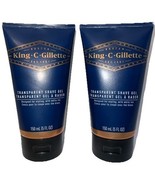 Pack Of 2 King C GILLETTE Mens Transparent Shave Gel WhiteTea New/See Al... - $49.24 CAD