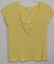 Women Old Navy Yellow V Neck Cap Sleeve Top Size XL - $8.95